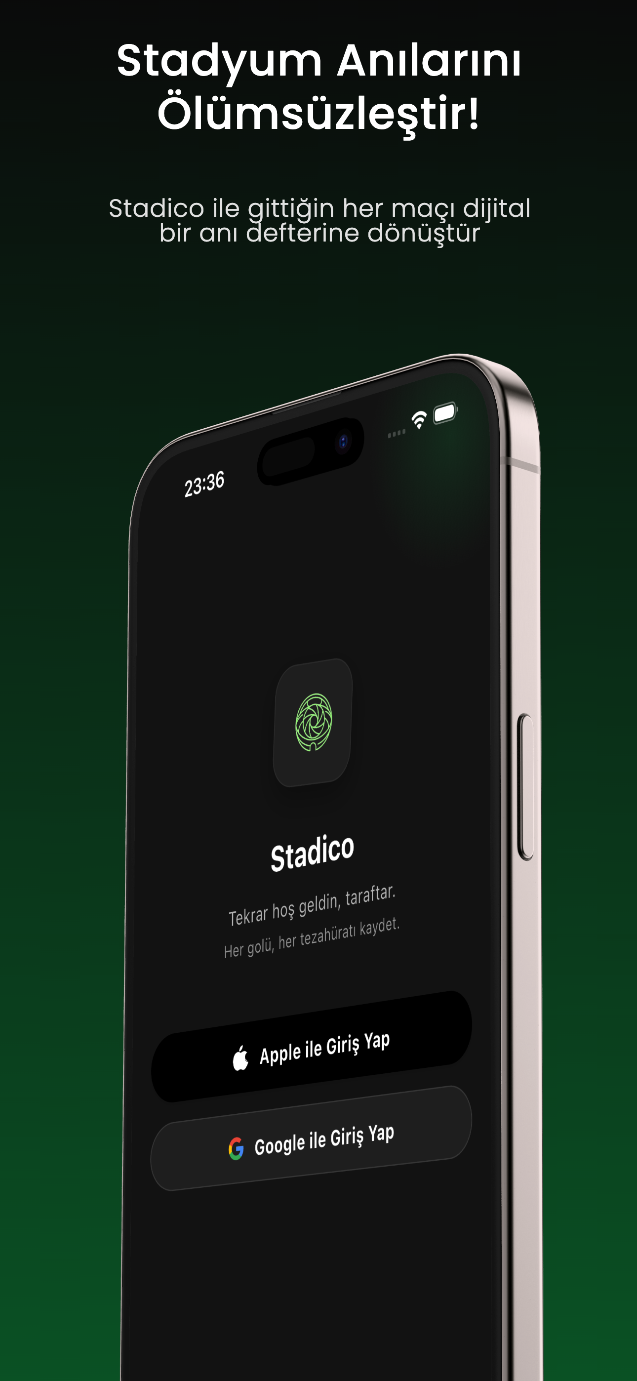 Stadico uygulama ekranı